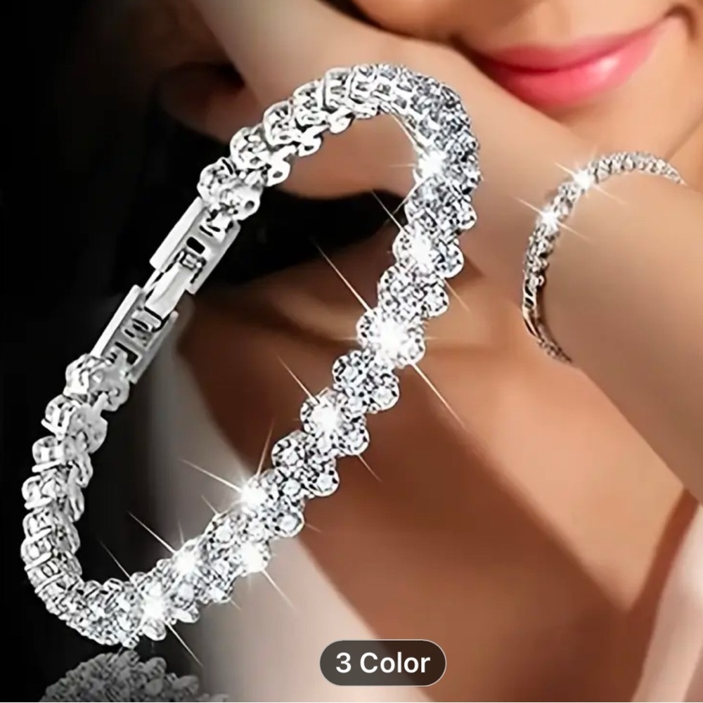 Bracelet With A Sky Full Of Stars And Heart-shaped Imitation Natural Zirconia.